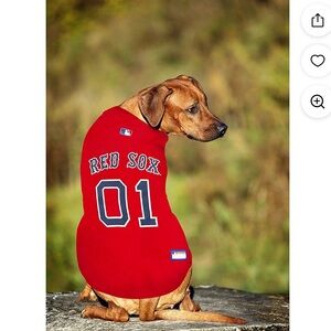 Pets First Red Sox Dog Jersey - Red